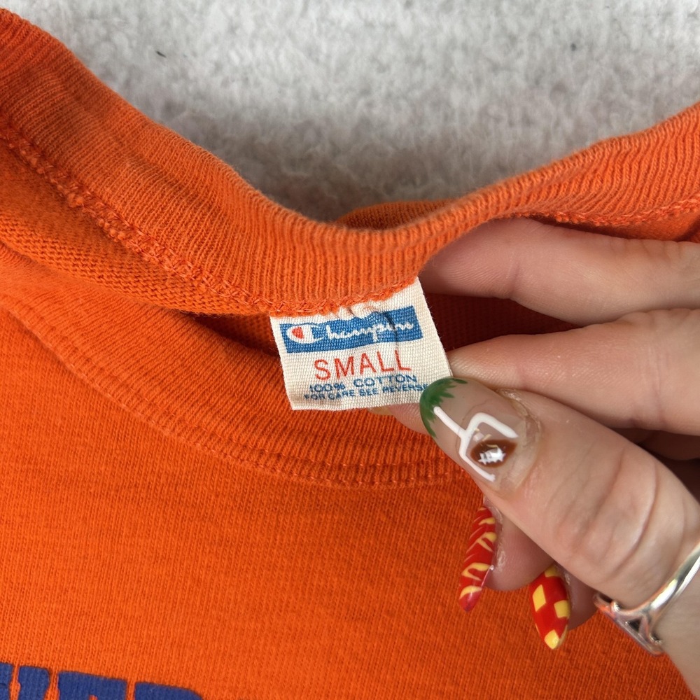 Vintage Denver Broncos Shirt Womens Small Orange NFL Football Champion USA 80s - Picture 3 of 15